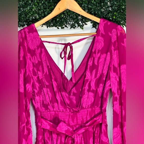 Band Of The Free NWT KISS ME FUCHSIA PEPLUM MINI DRESS Medium - Picture 6 of 13